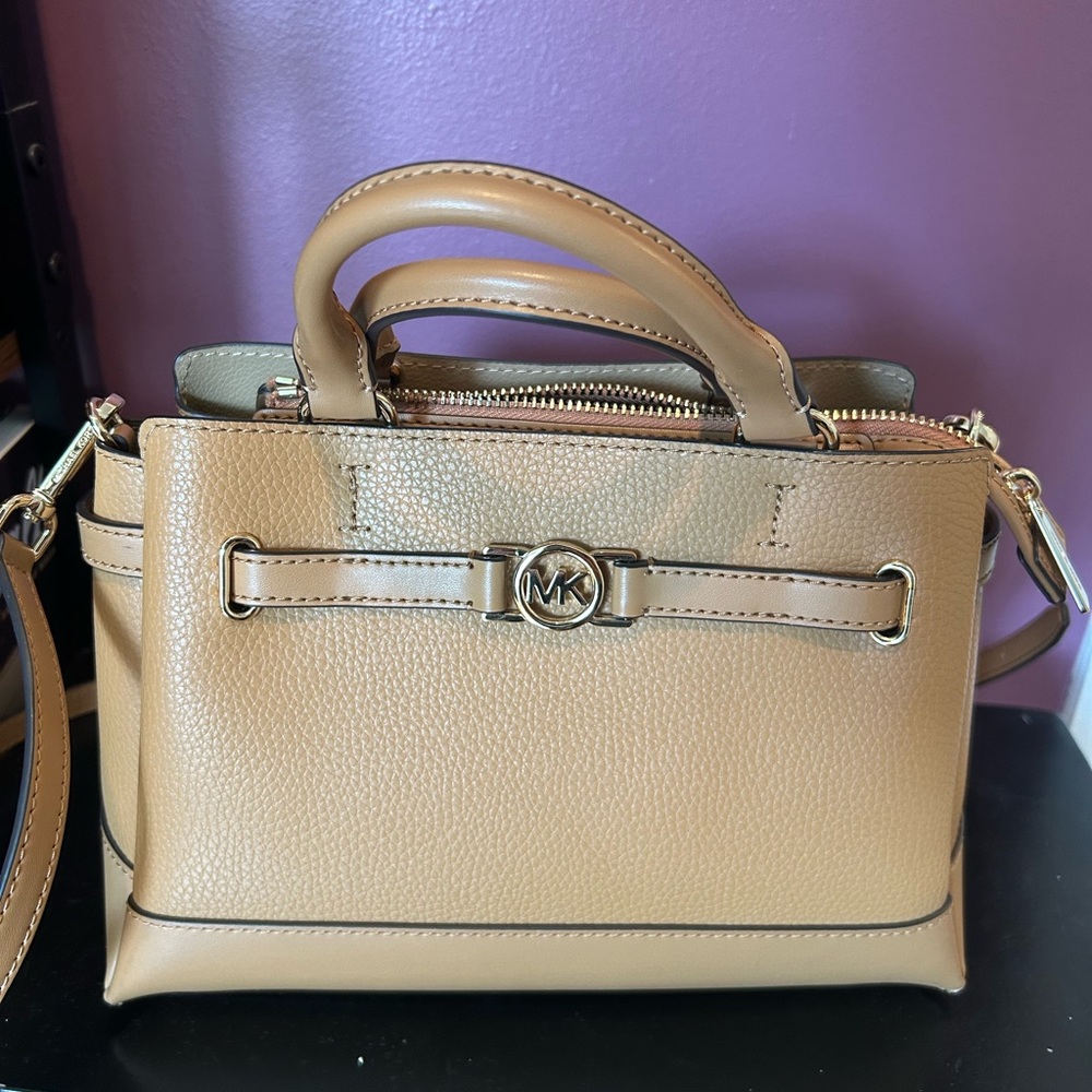Michael Kors Tan Satchel with Gold Hardware